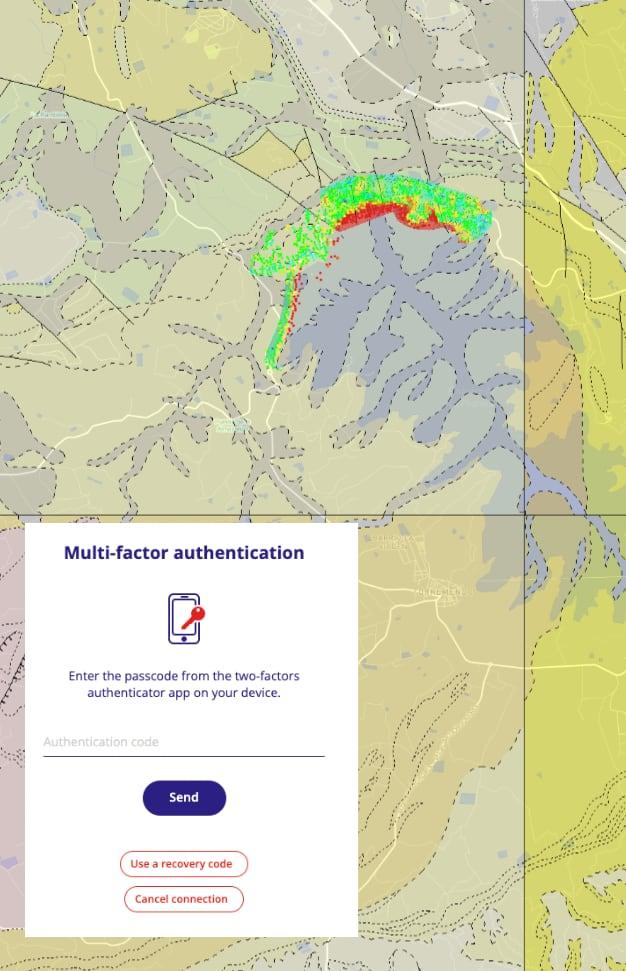 Web GIS application with enhanced cyber security