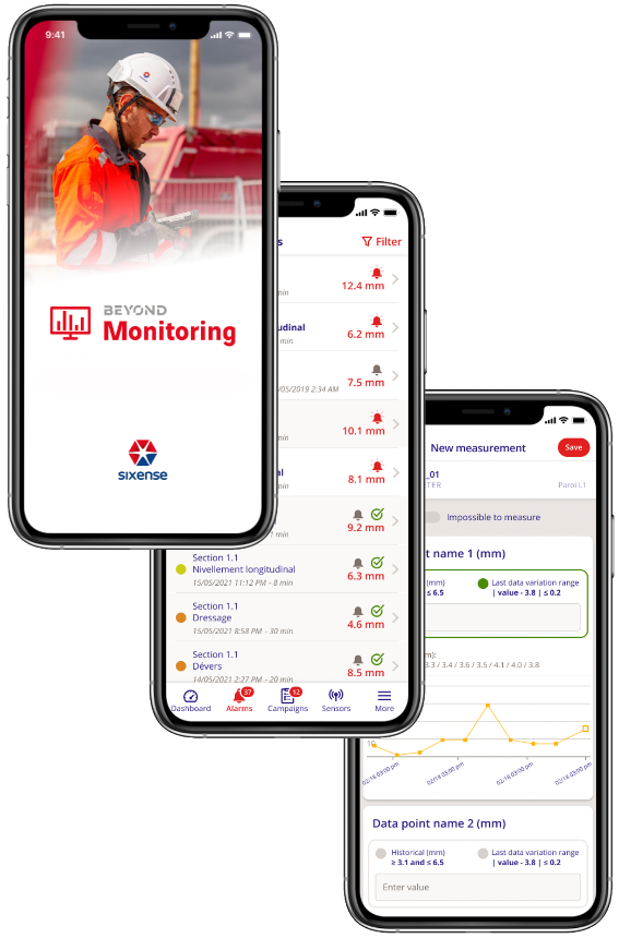 A dedicated Mobile App for alarm management and manual data readings